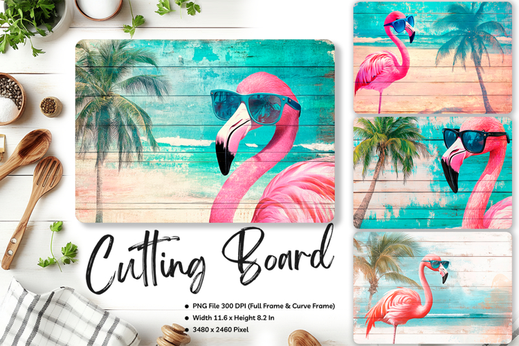 Flamingo Cutting Board Kitchen Chopping Board Sublimation205