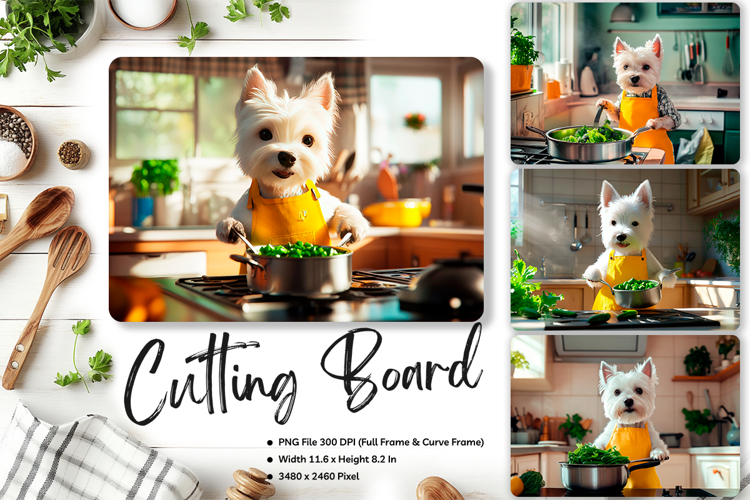Dog Cutting Board Kitchen Animal Pet Chopping Template_230
