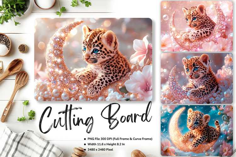 Tiger Cutting Board Kitchen leopard Animal Chopping Board254