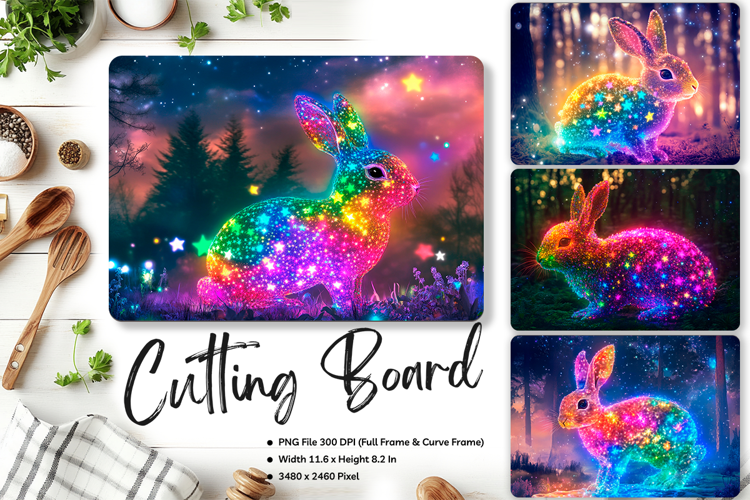 Easter Cutting Board Rabbit Animal bunny Chopping Board
