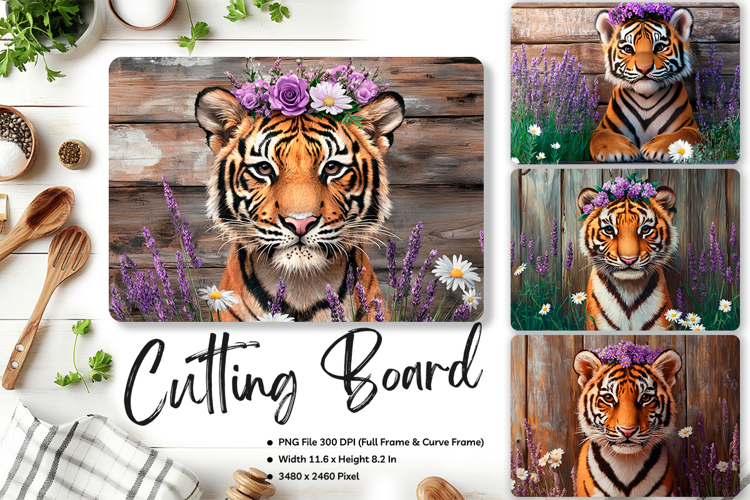 Tiger Cutting Board Kitchen leopard Animal Chopping Board269