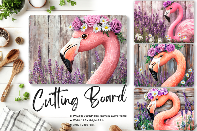 Flamingo Cutting Board Kitchen Chopping Board Sublimation279