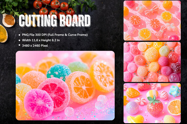 Fruit Cutting Board Mix fruit Chopping Board Printables_2 example image 1