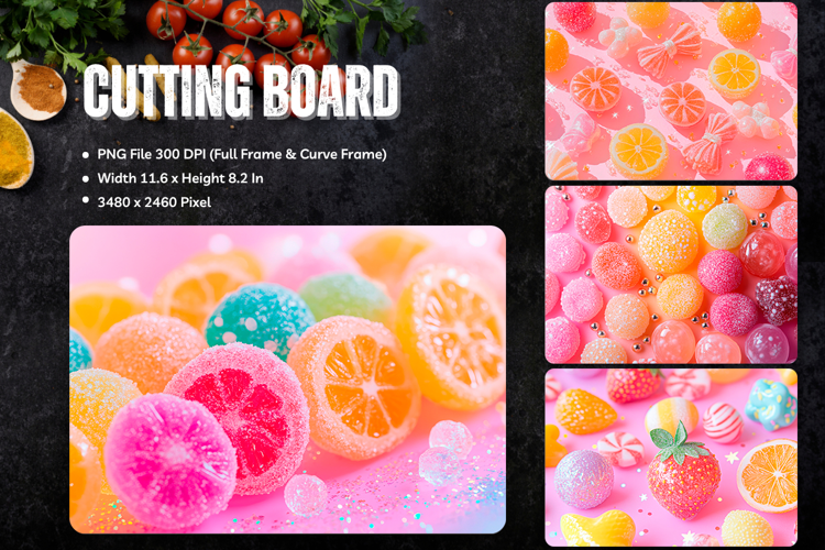 Fruit Cutting Board Mix fruit Chopping Board Printables_2