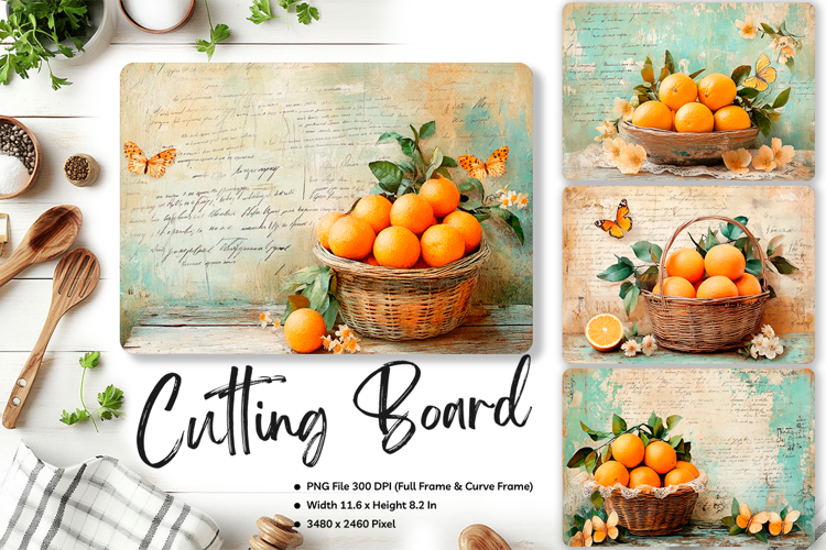 Fruit Cutting Board Orange Chopping Board Printables_43