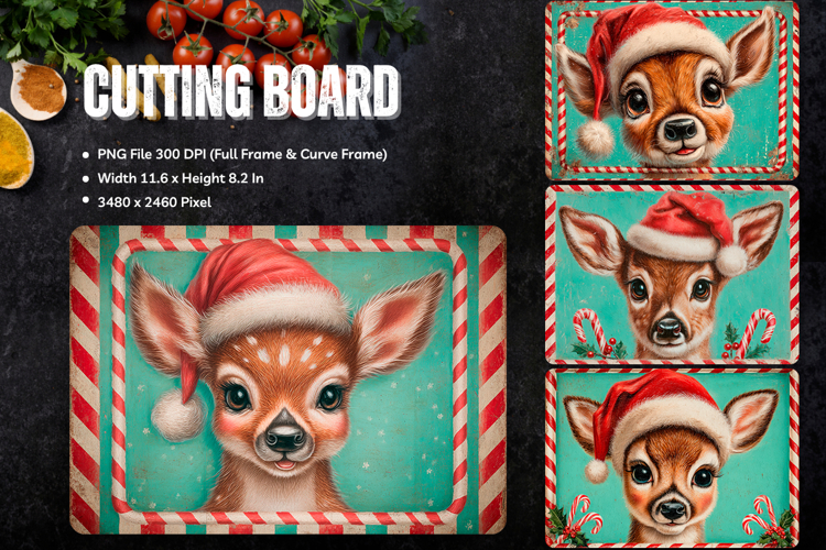 Christmas Cutting Board Winter Snow Ornament Chopping Board1