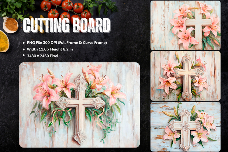 Flower Cutting Board Kitchen Chopping Board Sublimation_74