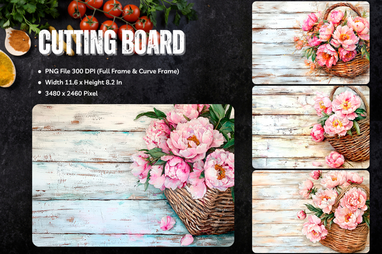 Flower Cutting Board Kitchen Chopping Board Sublimation_78