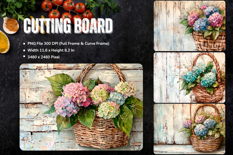 Flower Cutting Board Kitchen Chopping Board Sublimation_79