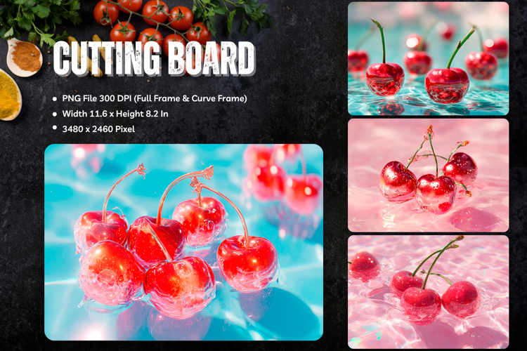 Fruit Cutting Board Cherry Chopping Board Printables