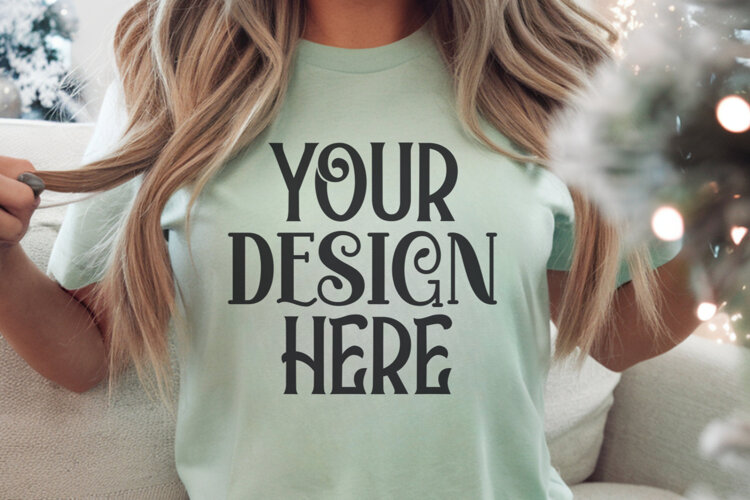 Bay Comfort Colors 1717 Christmas Mockup, CC 1717 example image 1
