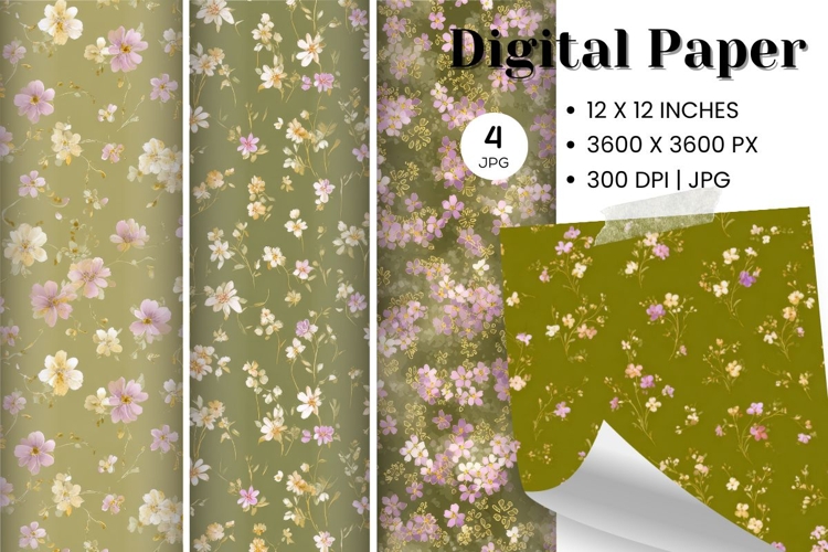 Flower Pattern Background Wallpaper Digital Paper_120