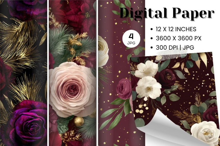 Flower Pattern Background Wallpaper Digital Paper_22