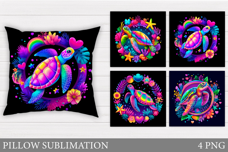 Sea Turtle Pillow Design. Sea Turtle Sublimation