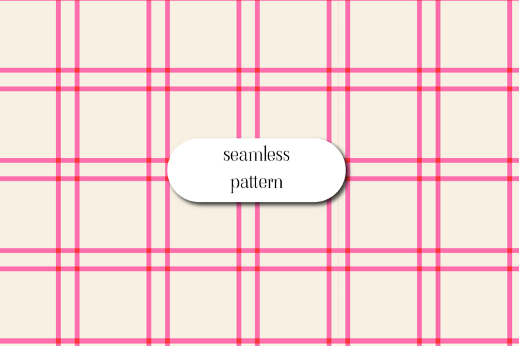 Pink Plaid Seamless Pattern, Minimal Digital Paper