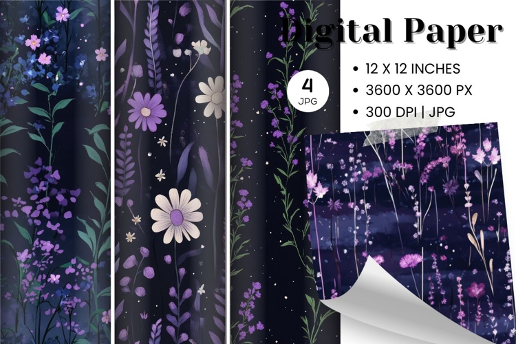 Flower Pattern Background Wallpaper Digital Paper_2
