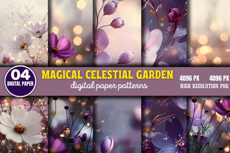 Magical Celestial Garden Backgrounds PNG