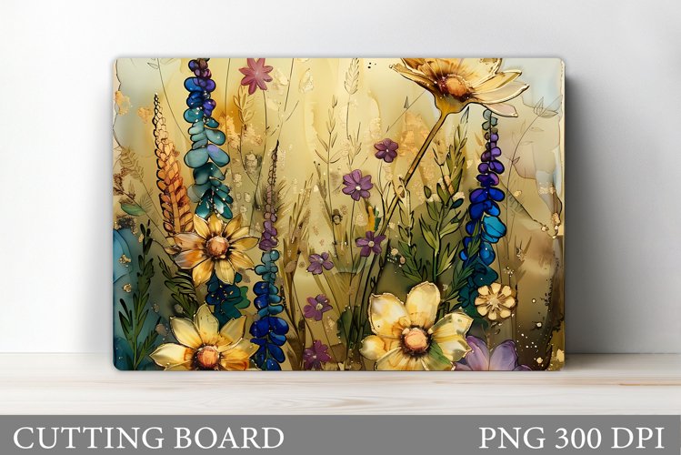 Flowers Cutting Board. Kitchen Cutting Board Sublimation example image 1