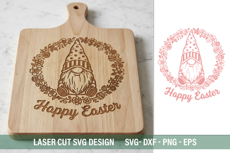 Happy Easter SVG - Laser Cut Design