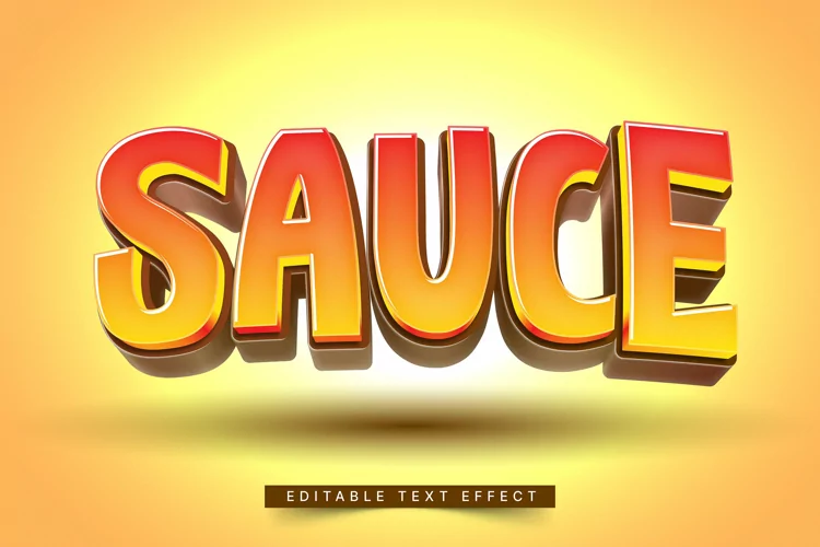 Editable Text Effect for Illustrator. Vector Graphic styles