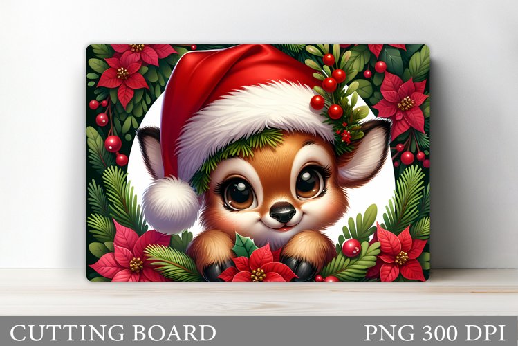 Christmas Deer Cutting Board. Christmas Cutting Board Design example image 1
