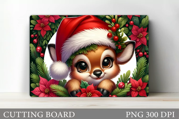 Christmas Deer Cutting Board. Christmas Cutting Board Design