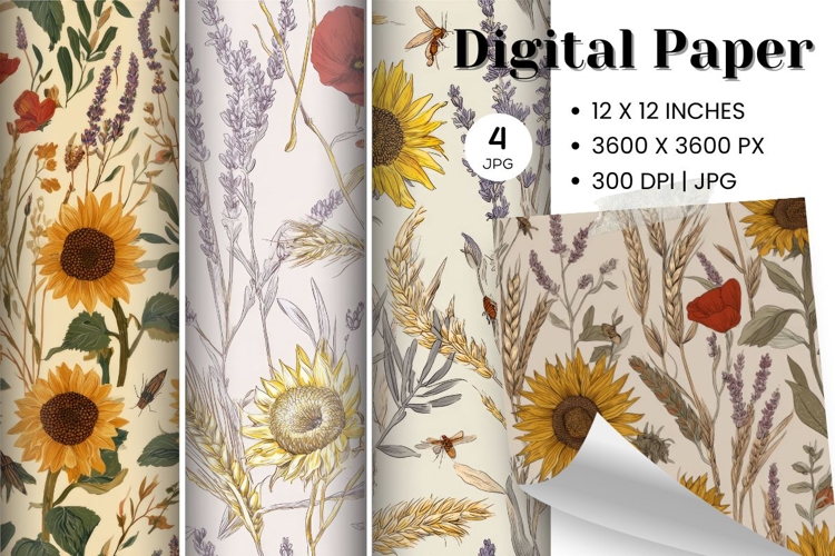 Sunflower Seamless Pattern