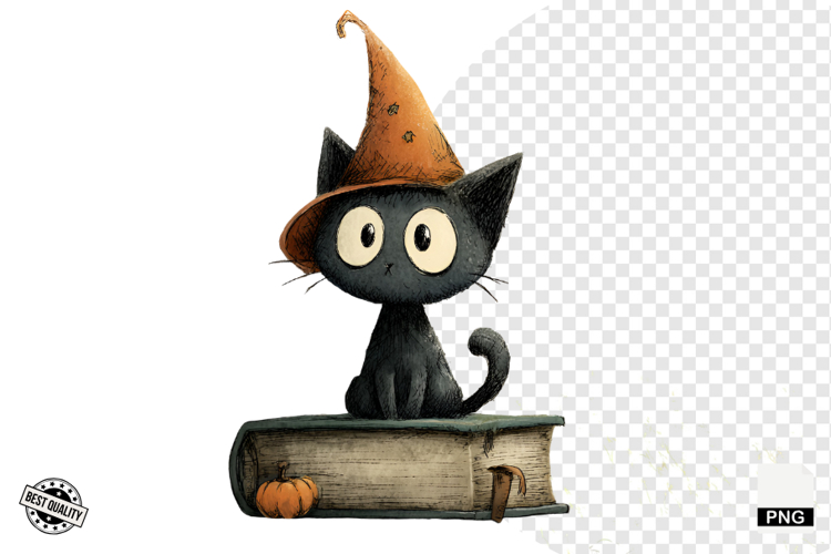 Black Cat Clipart Image 16