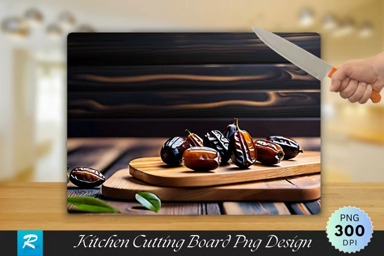 Wooden Board With Dates Cutting Board PNG Design