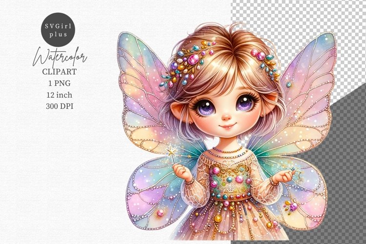 Fairy clipart, Fantasy clipart, Watercolor clipart
