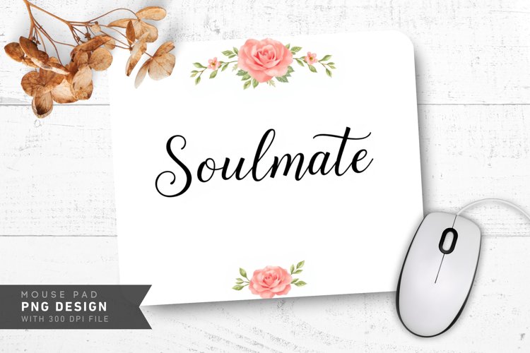 Soulmate Florals Mouse Pad PNG Design