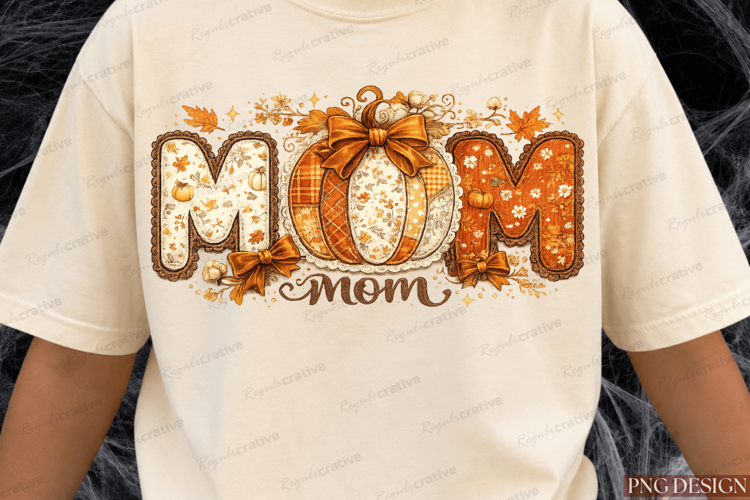 Mom Pumpkin Leopard Sublimation Design