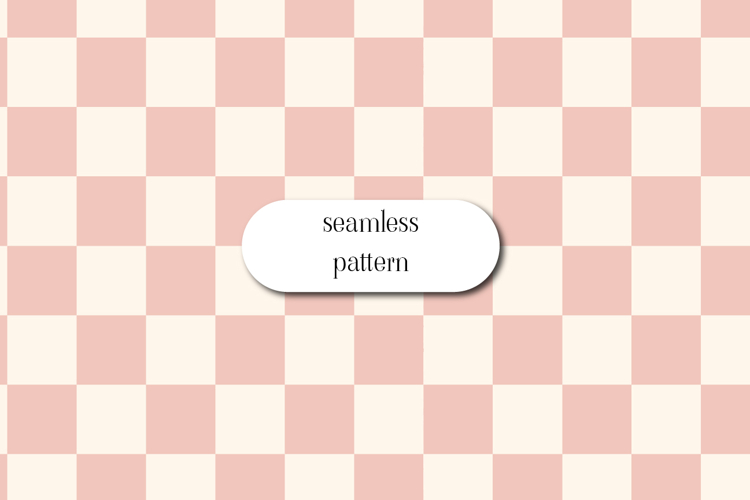 Soft Pink Checkerboard Seamless Pattern for Cute Designs