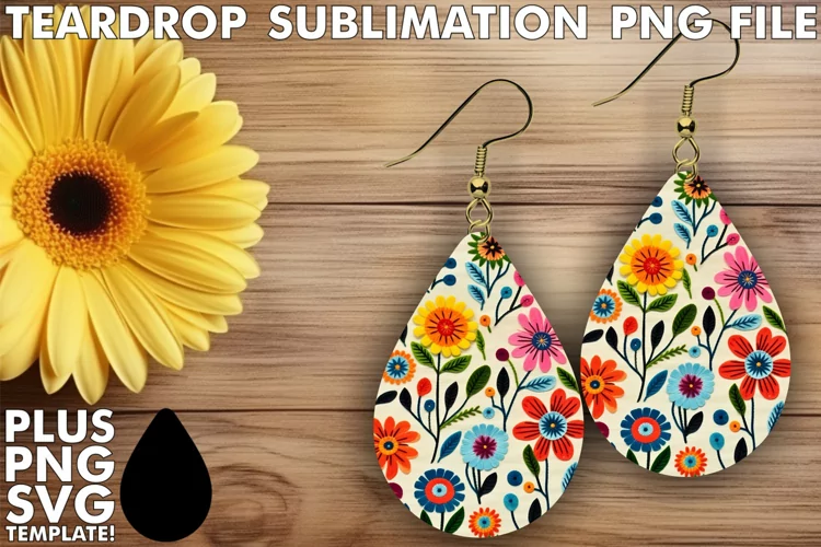 Embroidered Petal Teardrop Design