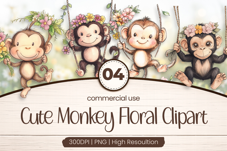 cute monkey clipart