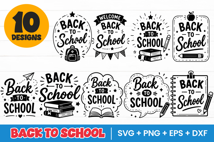 Back to School Typography Teacher Classroom SVG PNG