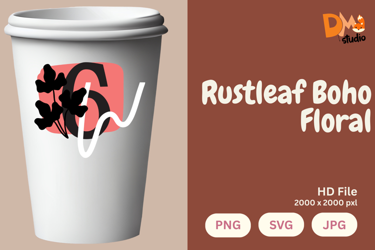 Leaf Monogram Svg Image 11