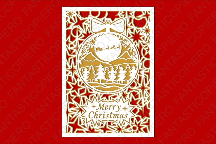 Merry Christmas SVG PNG, Greeting Card SVG for Cut Machines