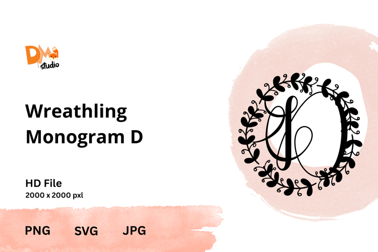Wreath Monogram SVGs Image 23