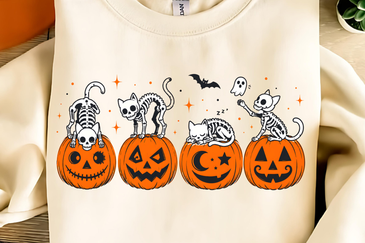 Spooky Season PNG, Halloween Pumpkin Cat PNG, Spooky Vibes