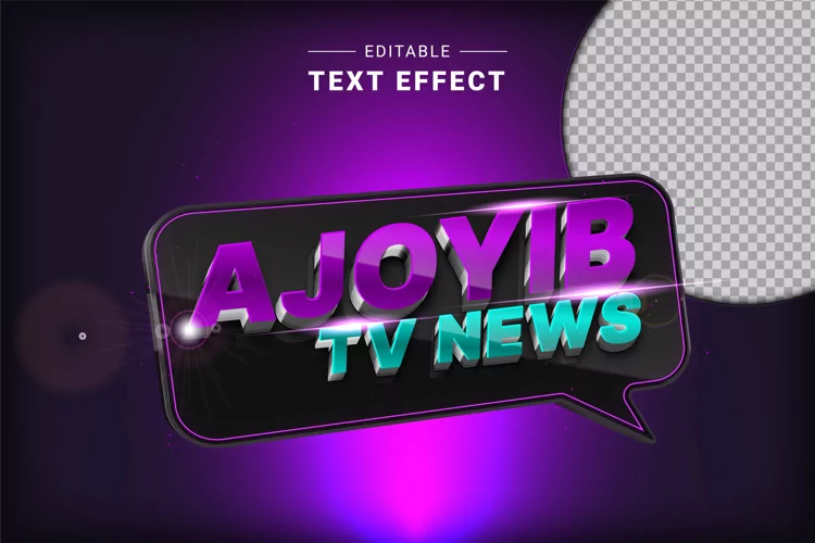 Editable Text Effect for Illustrator. Vector Graphic styles
