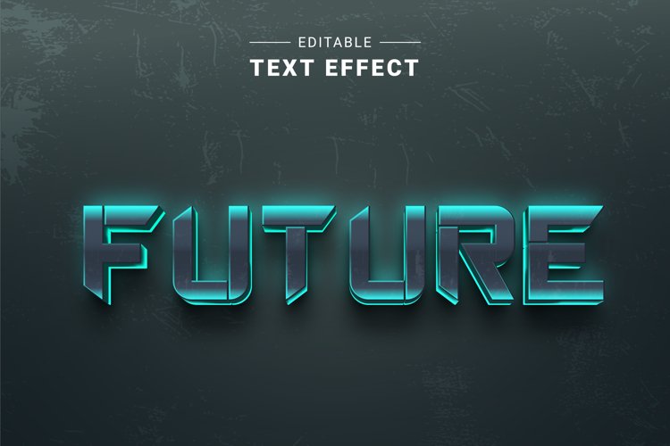 Editable Text Effect for Illustrator. Vector Graphic styles example image 1