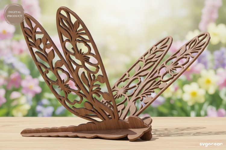 3D Dragonfliy Laser Cut | Glowforge | Home Decor