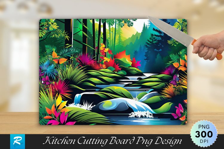 Nature Cutting Board Sublimation Design example image 1