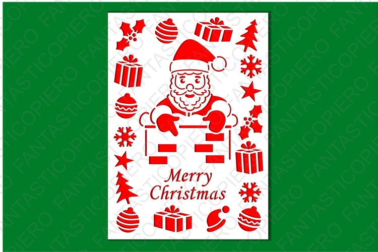 Merry Christmas, Santa Claus Greeting Card SVG Cut Machines