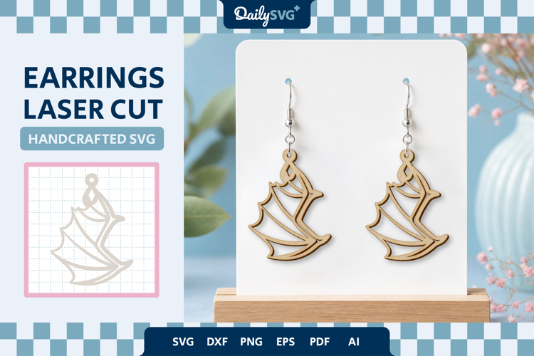 Demon Wings Earrings Laser Cut