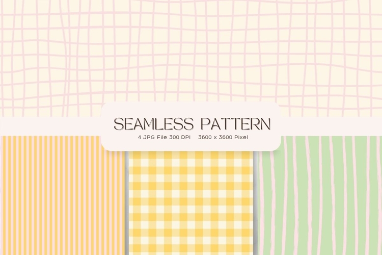 Quirky Geometric Seamless Pattern Hand-Drawn Shape Wallpaper