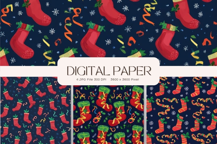 Candy Cane Christmas Background Seamless Pattern Gift Wrap