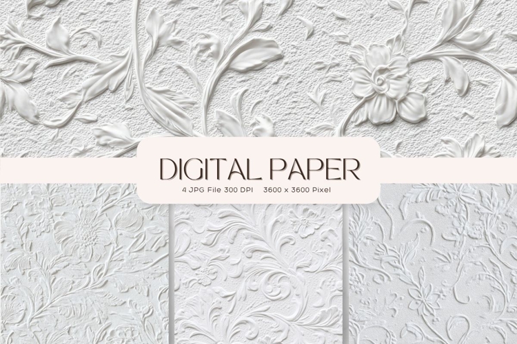 Flower Pattern Background Wallpaper Digital Paper Wrap_1