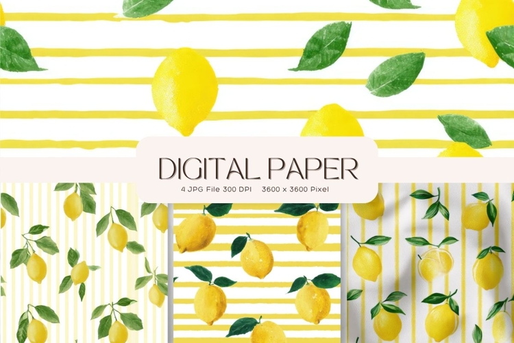 Lemon Pattern Background Fresh Fruit Wallpaper Backdrop_38